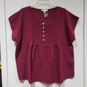 ColdWater Creek Pintuck Top